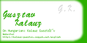 gusztav kalauz business card